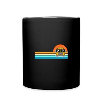 Schulbusfahrer Schulbus - Tasse einfarbig - Schwarz - Vorne