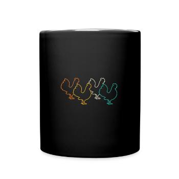 Chicken Rooster - Full Colour Mug - black - Front