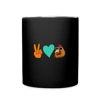 Chickens Hen - Full Colour Mug - black - Front