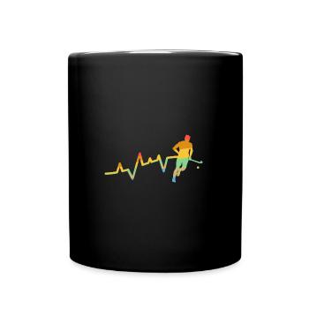Joueurs de hockey sur gazon Heartbeat Hockey sur gazon - Mug uni - noir - Devant