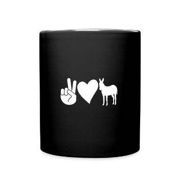 Esel - Tasse einfarbig - Schwarz - Vorne