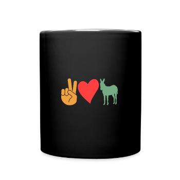 Esel - Tasse einfarbig - Schwarz - Vorne