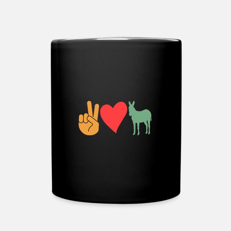 Esel - Tasse einfarbig - Schwarz