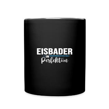 Eisbaden Eisbader im Eisbad Winterbaden - Tasse einfarbig - Schwarz - Vorne