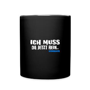 Eisbader Winterschwimmer ICEBATH CHALLENGE eisloch - Tasse einfarbig - Schwarz - Vorne