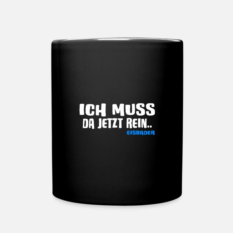 Eisbader Winterschwimmer ICEBATH CHALLENGE eisloch - Tasse einfarbig - Schwarz