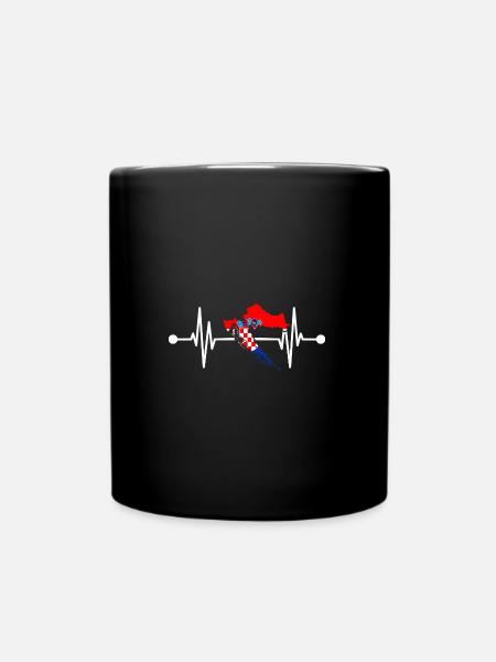 Croates Croate Croate Hrvatska Heartbeat Croatie - Mug uni - noir