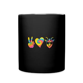 Chèvres - Mug uni - noir - Devant