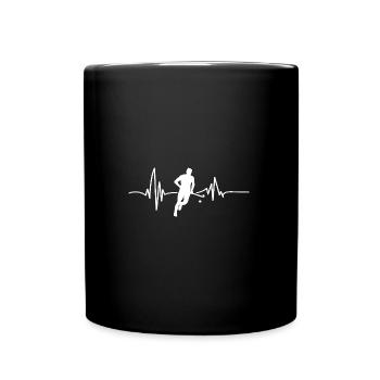 Joueurs de hockey sur gazon Heartbeat Hockey sur gazon - Mug uni - noir - Devant