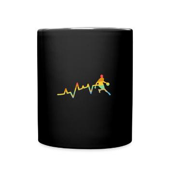 Basketballspieler Evolution Basketball - Tasse einfarbig - Schwarz - Vorne