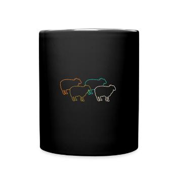 Schäfer Schaf - Tasse einfarbig - Schwarz - Vorne