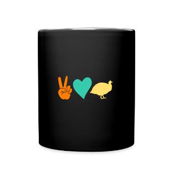 Poules Coq Pintade - Mug uni - noir - Devant
