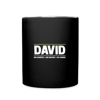 David - Tasse einfarbig - Schwarz - Vorne
