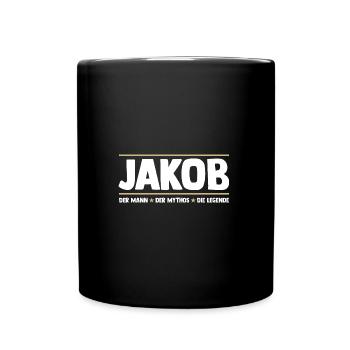 Jakob - Tasse einfarbig - Schwarz - Vorne
