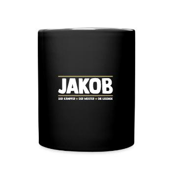Jakob - Tasse einfarbig - Schwarz - Vorne