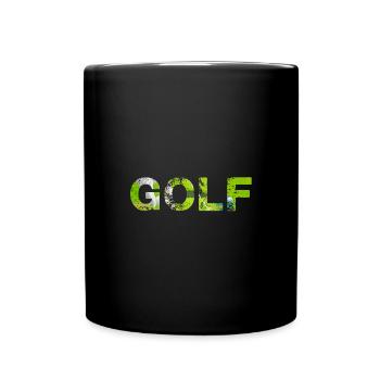 golf,schrift,typo,sport - Tasse einfarbig - Schwarz - Vorne