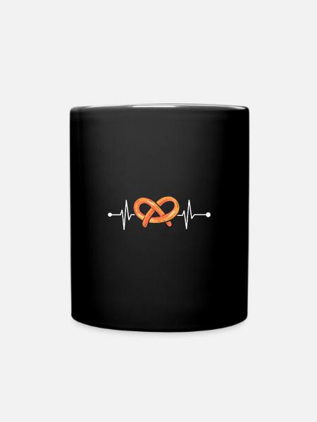 Battement de coeur de bretzel - Mug uni - noir