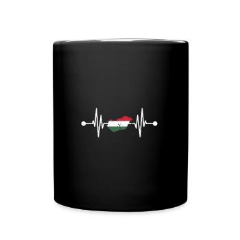 Hungarian Magyar heartbeat - Full Colour Mug - black - Front