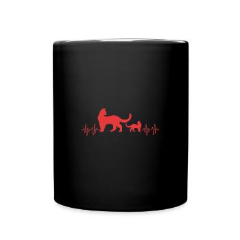 Katzenrettung Tierrechte Tierrettung Tierheim - Tasse einfarbig - Schwarz - Vorne