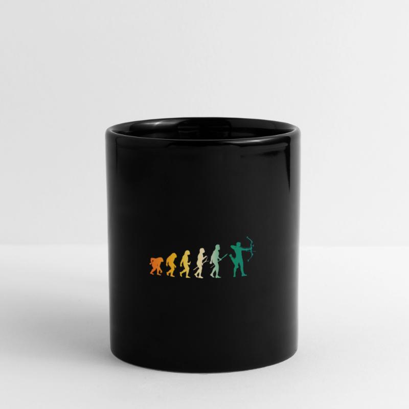 Bogenschütze Evolution Bogenschießen Tasse einfarbig