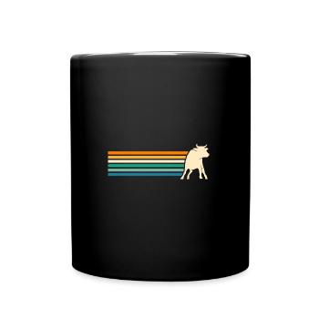 Büffel Rind Ochsen - Tasse einfarbig - Schwarz - Vorne