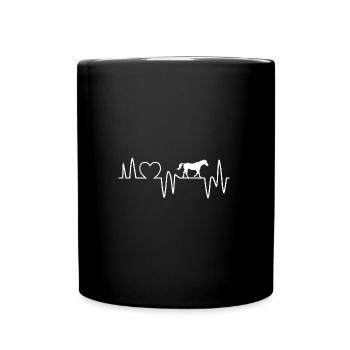 Riding Heartbeat Horse - Full Colour Mug - black - Front