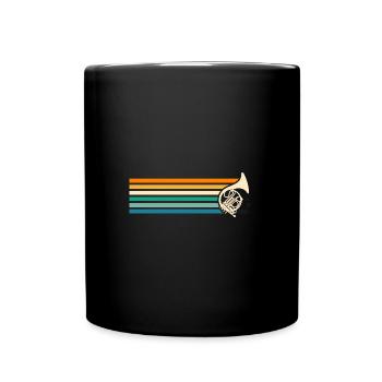 Hornist Waldhorn - Tasse einfarbig - Schwarz - Vorne