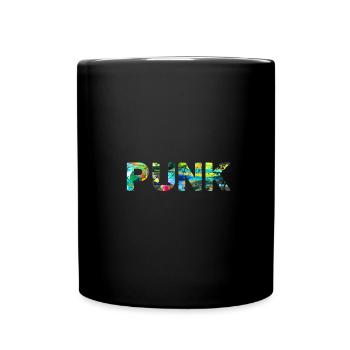punk,punker,graffti,bunte schrift,typo - Tasse einfarbig - Schwarz - Vorne