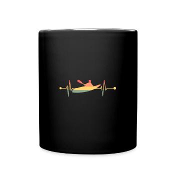 Kayak Kayak Battement de cœur du kayak - Mug uni - noir - Devant