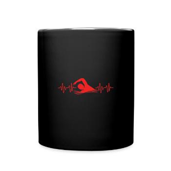 Natation Nageurs Piscine Moniteurs de natation - Mug uni - noir - Devant