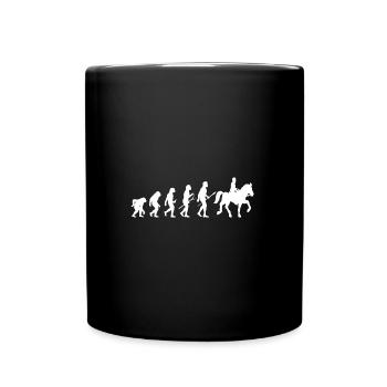 Reiten Evolution Pferde - Tasse einfarbig - Schwarz - Vorne