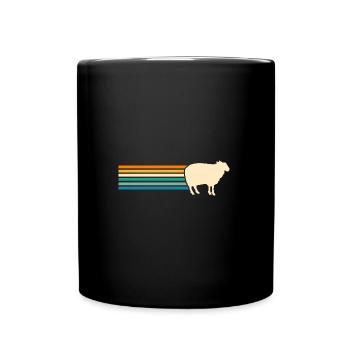 Schäfer Schaf - Tasse einfarbig - Schwarz - Vorne