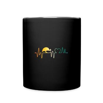 Battement de cœur des poulets - Mug uni - noir - Devant