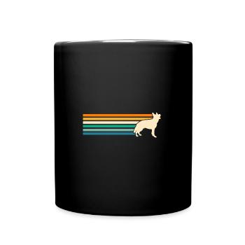 Hund Deutscher Schäferhund - Tasse einfarbig - Schwarz - Vorne