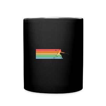 Fechter Fechten - Tasse einfarbig - Schwarz - Vorne