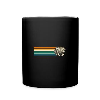 Akkordeonspieler Akkordeon - Tasse einfarbig - Schwarz - Vorne