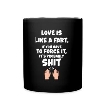 Lustig Lustiger Spruch Funny Geschenk Lustige - Tasse einfarbig - Schwarz - Vorne