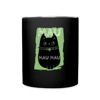 MAU MAU MAU - cat lover animal love cute pet - Mug uni - noir - Devant
