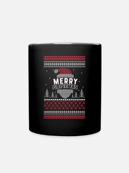 Christmas Weihnachten Ugly Christmas Xmas Geschenk - Ensfarvet krus - sort