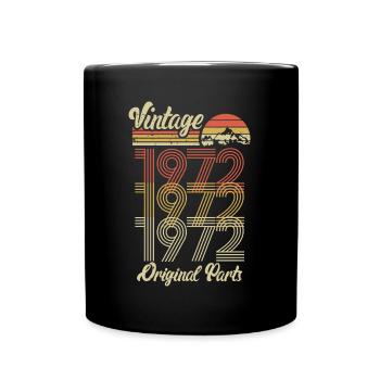 50. Geburtstag 1972 Vintage Jahrgang 50 Jahre - Tasse einfarbig - Schwarz - Vorne