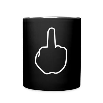 Émoji majeur croquis blanc - Mug uni - noir - Devant