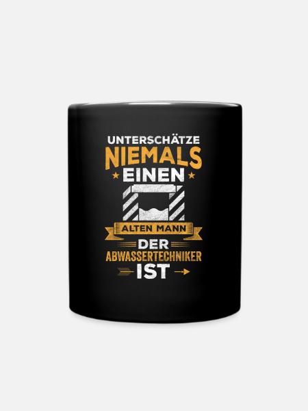Fachkraft Abwassertechnik Kläranlage Abwasser - Tasse einfarbig - Schwarz