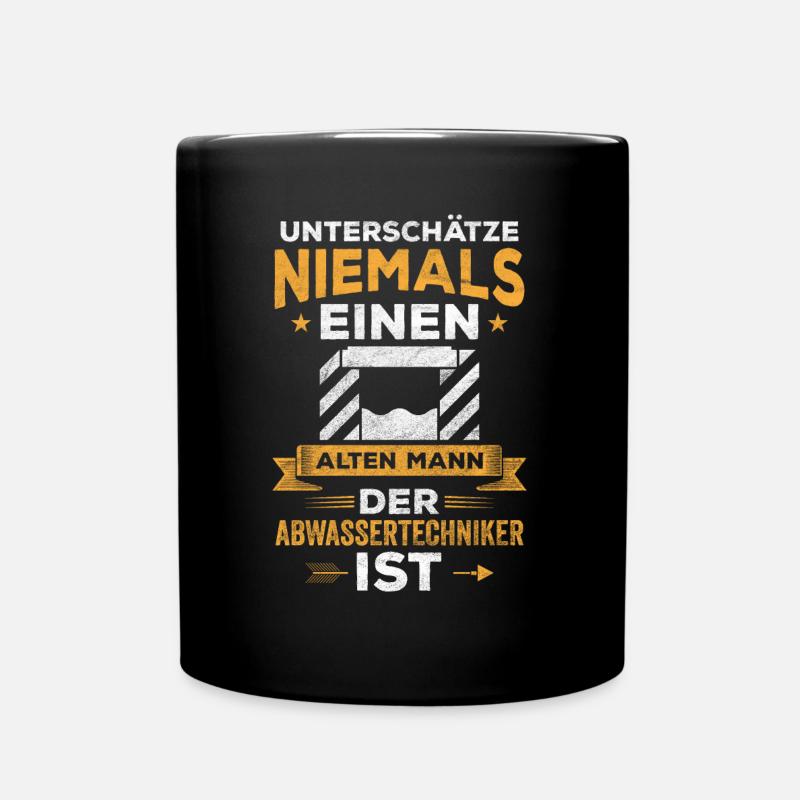Fachkraft Abwassertechnik Kläranlage Abwasser - Tasse einfarbig - Schwarz