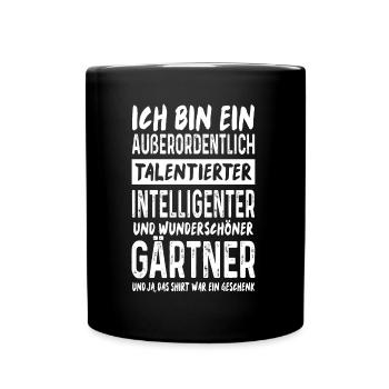Gärtner Florist Garten Lustiger Landschaftsgärtner - Tasse einfarbig - Schwarz - Vorne