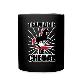 Team bite de cheval | équitation beauf | humour - Mug uni - noir - Devant