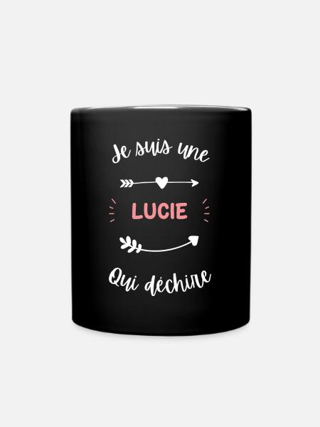 Je suis une Lucie qui déchire - Mug uni - noir