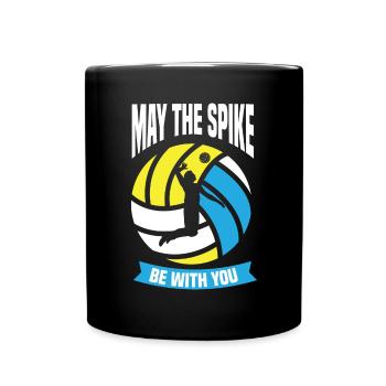 Volley-ball Volleyeurs Terrain de volley-ball - Mug uni - noir - Devant