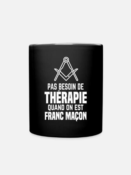 Franc maçon franc maçonnerie humour rigolo - Mug uni - noir