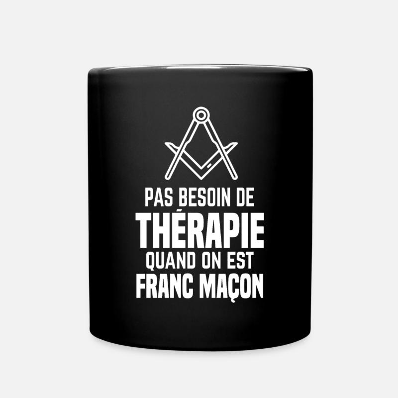 Franc maçon franc maçonnerie humour rigolo - Mug uni - noir