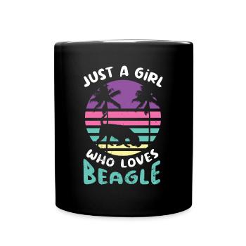 Chien Beagle Propriétaire de chien Maîtresse Fête des mères - Mug uni - noir - Devant